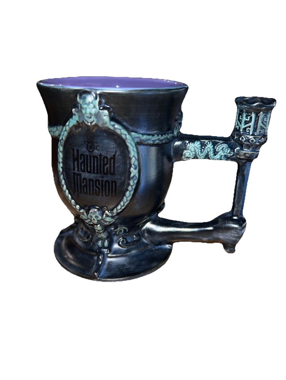 Disney Parks Haunted Mansion Park Exclusive Plaque Mug Purple/Black
